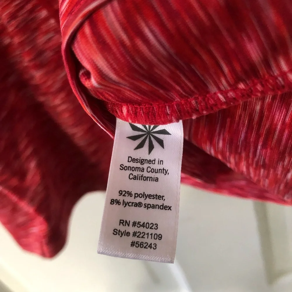 ATHLETA Red Heather Tank with Pocket in Size XXS - Picture 7 of 8